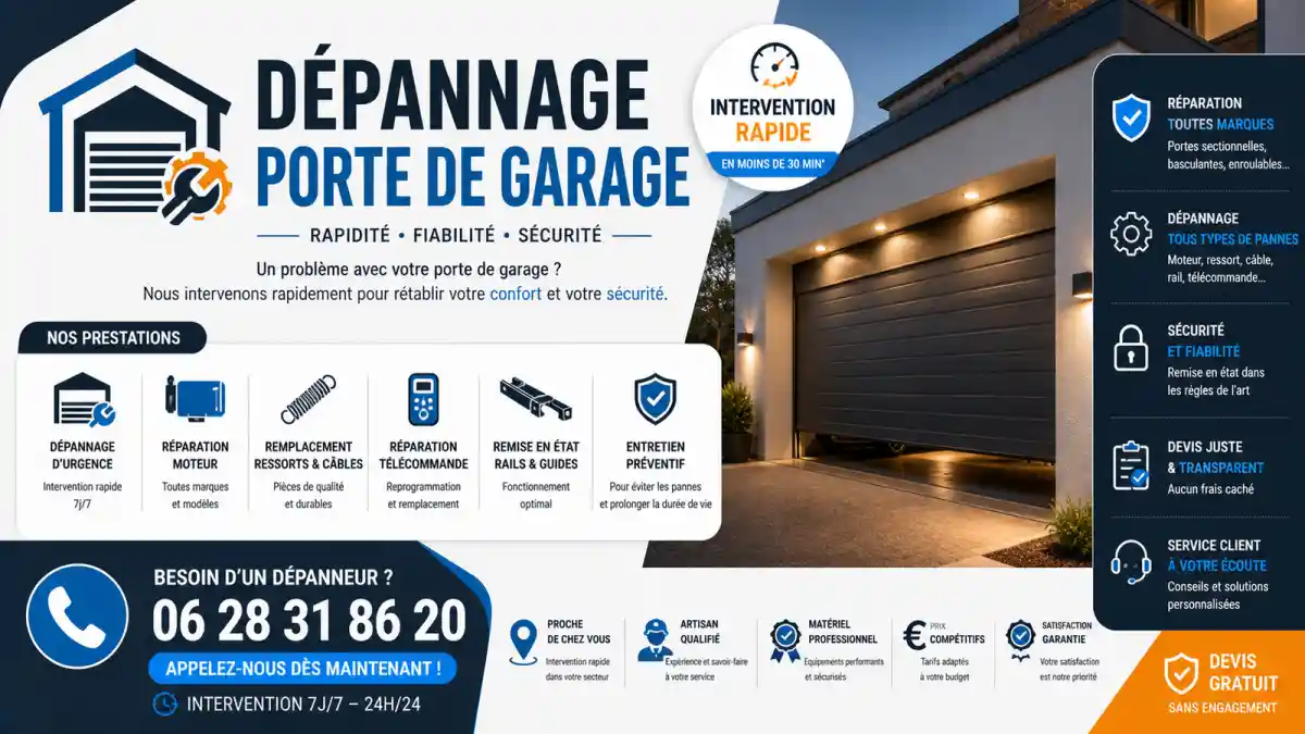 Dépannage porte de garage à Vauvenargues urgent