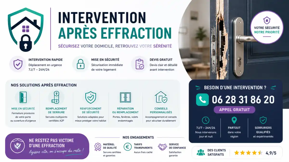 Réparation après effraction à La roque-d'anthéron urgence