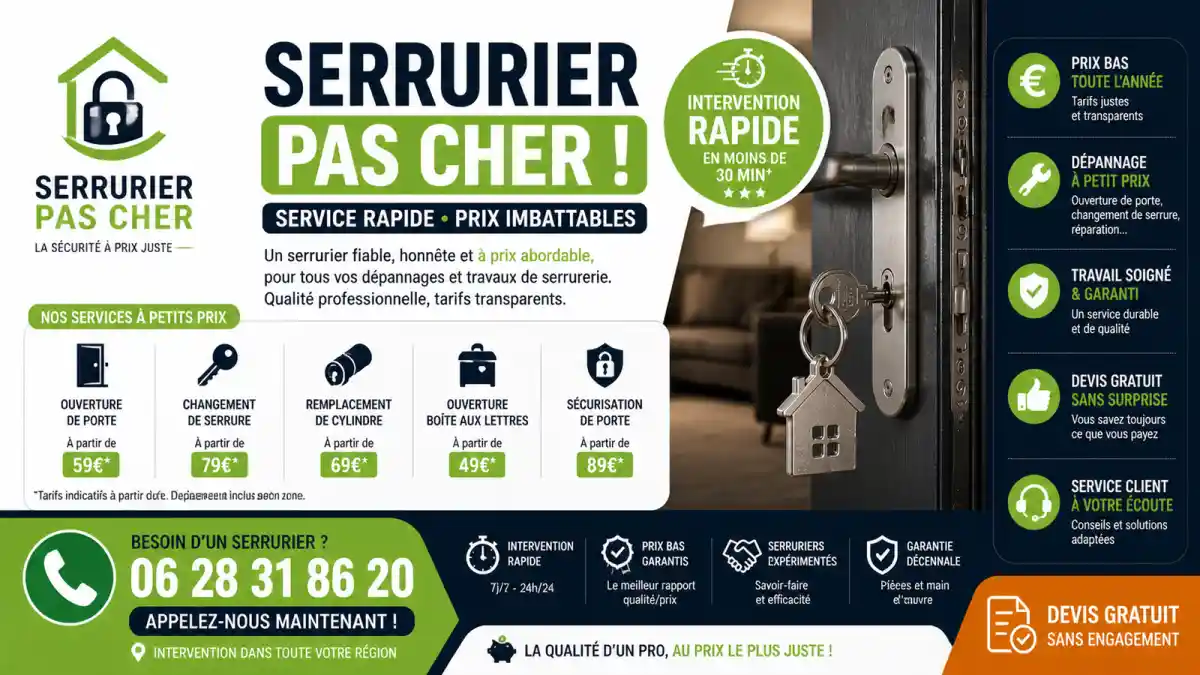 Serrurier pas cher à Marseille 13010 intervention rapide